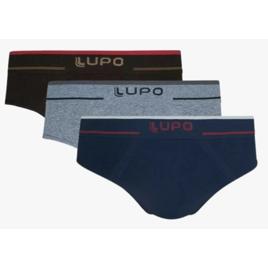 Kit Com 3 Cuecas Fio Texturizado Lupo 624 Slip Original