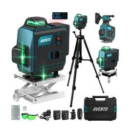 Kit De Nível A Laser 16 Linhas Nivelador A Laser + Plataforma De Alumínio + Suporte + Tripé + 2 Recarregavel Baterias Prumo Facil