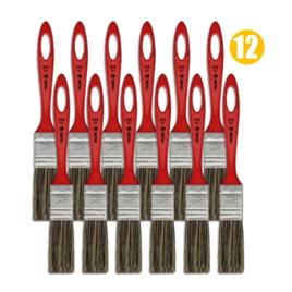 Kit De Pincel Trincha P/ Pintura Parede Tigre 12 Pç 3/4 Pol Atacado
