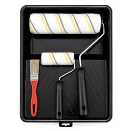 Kit De Pintura Anti- Gotas Rolos 23/9cm Lã Microfibra + 3pçs