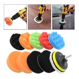 Kit Polimento Automotivo 3 Pol. 12pçs Boinas P/ Furadeira