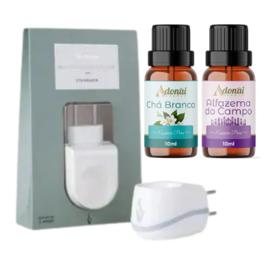 Kit Difusor Elétrico Tomada Via Aroma + Duas Essencias