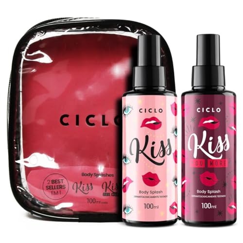 Kit Estojo Body Splash Kiss 100ml + Kiss You More 100ml Ciclo