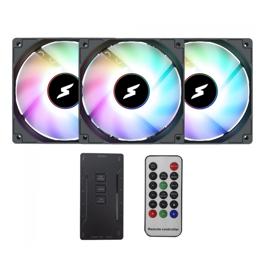 Kit Fan Com 3 Unidades SuperFrame Celler, ARGB, 120mm, Com Controladora, Black, SF-01