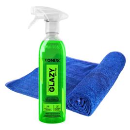 Kit Glazy Anti Fog Antiembaçante Parabrisa Vidros Vonixx 500ml com Pano Microfibra