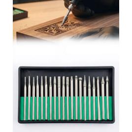Kit Jogo De 20 Brocas Para Metal Gravador Elétrico E Micro Retifica