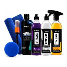 Kit Lavagem Automotiva Vonixx V-Floc Cera Intense Pretinho 500ml