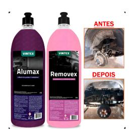 Kit Limpa Baú Alumínio Vintex 1,5L Alumax Removex Chassi Carros