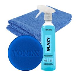 Kit Limpa Vidros 4 em 1 Vonixx Com Toalha Microfibra E Aplicador 500ml