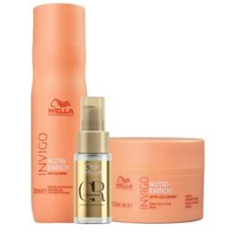 Kit Nutri Enrich Shampoo, Máscara E Oil Reflections - Wella