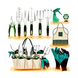 Kit Para Jardinagem Com Bolsa De Lona 11 Peças