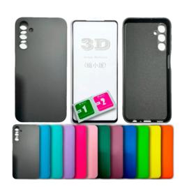 Kit Película 3d + Capa Silicone Veludo P/ Galaxy A17