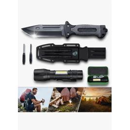 Kit Sobrevivência Faca Tática Militar + Lanterna Tática