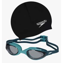 Kit Speedo Óculos De Natação Hydrovision + Touca Lisa Silicone