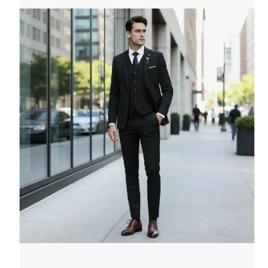 Kit Terno Masculino 8 Peças,paletó,colete,calça+acessórios