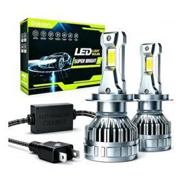 Kit Ultra Lâmpada LED Automotiva Daskan Farol H7 H11 HB3/9005 HB4/9006 36000LM 6500K Branco Frio, 2 Lâmpadas 100W Super Brilho, IP68, 12-24V (H11)