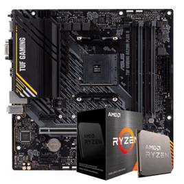 Kit Upgrade, AMD Ryzen 5 5500 + Placa Mãe Asus TUF Gaming A520M-PLUS II