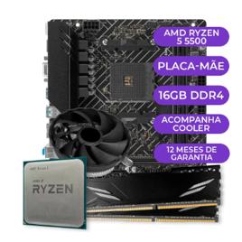 Kit Upgrade Gamer, Amd Ryzen 5 5500 + A520m + 16gb Ddr4