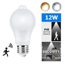 Lâmpada LED com Sensor de Movimento PIR, 12w, Diversos Tons