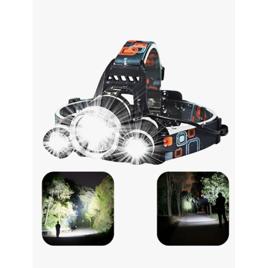 Lanterna Farol De Cabeça Bike Camping Recarregável 3 Led