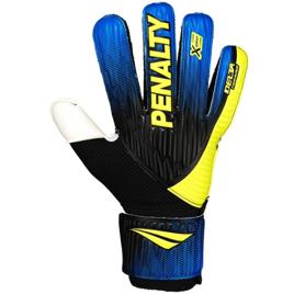 Luvas de Goleiro Penalty Delta Training XXIII Infantil Tamanho P Preta, Azul e Verde