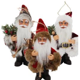 Magizi by Tuut, Decoração de Natal, Papai Noel Decorativo para Pendurar, 15cm, Sortido