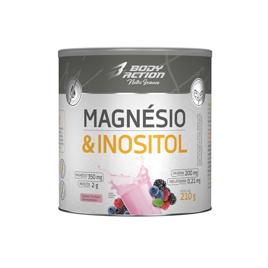 Magnésio e Inositol 210g Sabor Frutas Vermelhas Bodyaction