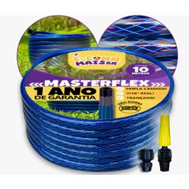 Mangueira De Jardim 10m Azul Reforçada Trançada Não Dobra