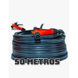 Mangueira Para Jardim 50 Metros Super Reforçada Preto