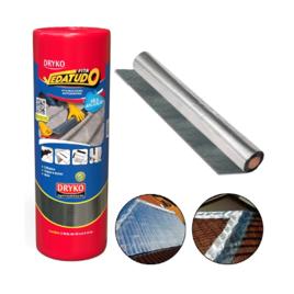 Manta Asfáltica Auto Adesiva Aluminizada 45 Cm X 10 M Dryko