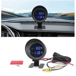 Marcador De Temperatura Automotivo + Adaptador + Voltimetro