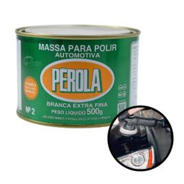 Massa De Polir Automotiva Pérola Extra Fina N 2 Carnaúba 500g Branca