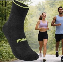 Meia Puma Poliamida Esportiva Corrida Dry Fit Ciclismo Sport