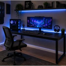 Mesa Industrial Estrutura Aço 150cm Para Computador Gamer