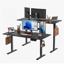 Mesa Regulagem Altura Elétrico Gamer Silencioso Com Tampo 120cm
