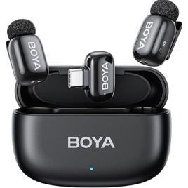 Microfone Boya Mini-14 USB-C sem fio p/ gravações e lives