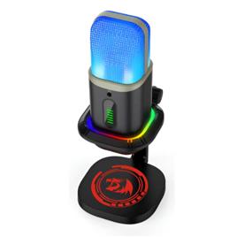 Microfone Gamer Redragon Echowave RGB Preto Condensador