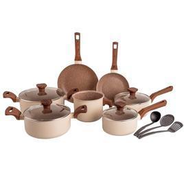 Mimo Style, Conjunto de Panelas com 10 Peças Indução Crema Cook