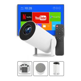 Mini Projetor Hy300 Android 4k Portátil Wi-fi Bluetooth Hdmi Usb Cinema Em Casa Compacto Alta Resolução Full Hd