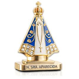 Miniatura Nossa Senhora Aparecida Para Carro 5cm Em Aço Inox