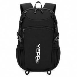 Mochila academia camping trilha com apito acolchoada Unissex 24 Litros Acolchoada (Preto)