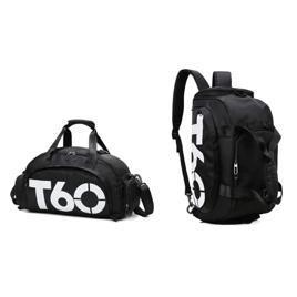 Mochila Mala T60 Para Academia Natação Camping na Cor Preta