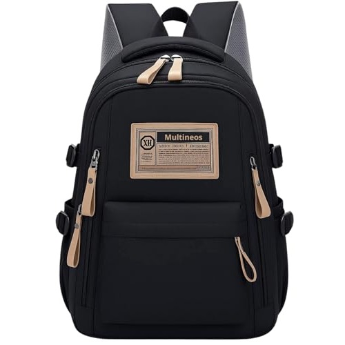Mochila Masculina Feminina Notebook Viagem Trabalho Escola Escolar Preta Grande Impermeável Reforçada Resistente Passeio Casual (Preta)