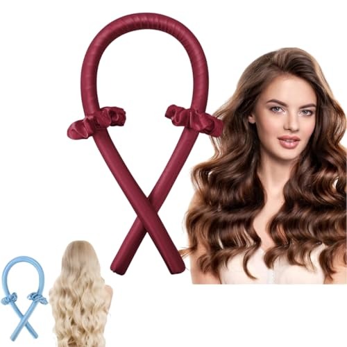 Modelador de Cachos, Cabelos Enrolados sem Fonte de Calor de Cetim, 110 cm, com 2 Xuxinhas - Cor Multicolorido