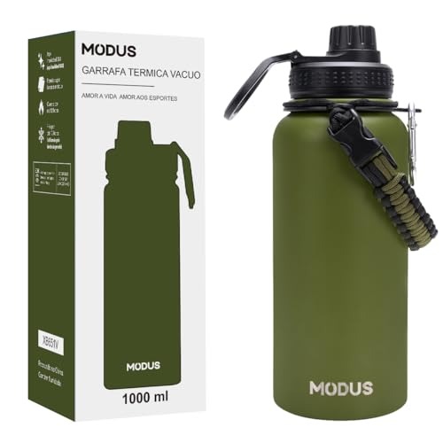 Garrafa Térmica Esportiva De Aço Inoxidável Com Isolamento A Vácuo De 950ML (Verde)
