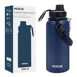 Garrafa Térmica Modus Esportiva De Aço Inoxidável Com Isolamento A Vácuo De 950ML (Azul)