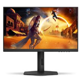 Monitor Gamer AOC 24", Full HD, 180Hz, 0.5ms, IPS, DisplayPort e HDMI, Altura Ajustável - Preto