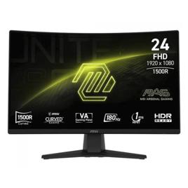 Monitor Gamer MSI MAG 242C, 24 Pol, Curvo, Full HD, VA, 1ms, 180Hz, 115% sRGB, HDMI/DP