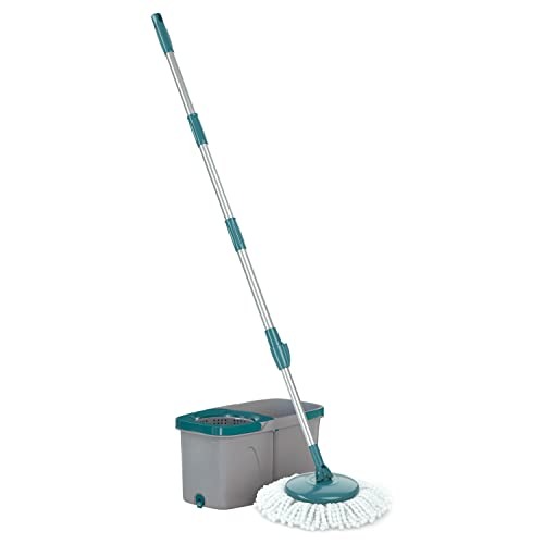 Mop Giratório Duas Águas, Balde 3 litros com cesto plastico