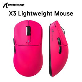 ATTACK SHARK X3 Mouse leve sem fio Bluetooth conexão tri-mode, PAW3395